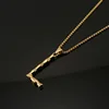 Gold single pendant-L