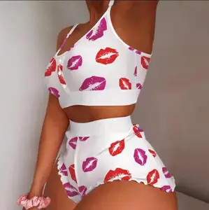 Wholesale Womens Sleepwear Custom Logo Printing 2 Piece Pajama for Women Set Lounge Wear Women Satin Fall Two Piece Pajamas