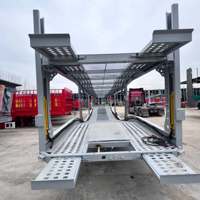 Best Selling Cheap Price Trailers Transporting Cars Semi-Trailer 3 Axle Small Transport Car Carrier Trailer for Sale