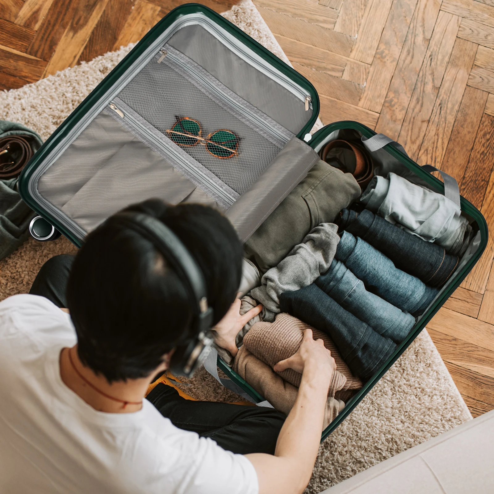 Mgob European Standard Travel Suitcase High Quality Pp 3 Piece Set