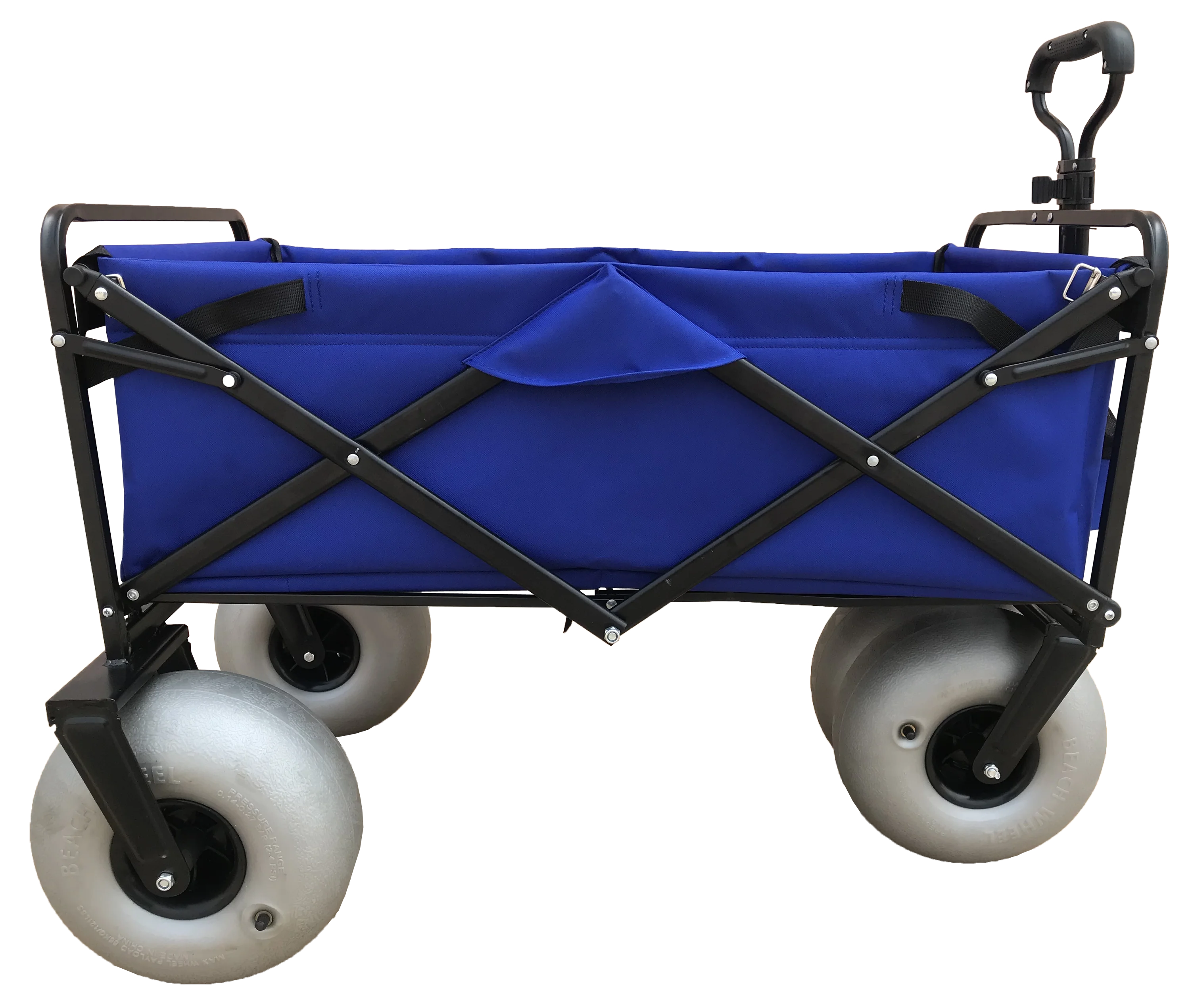 Blue Factory Wagon Cart Garden Utility Cart Beach Collapsible Folding Camping Trolley 
