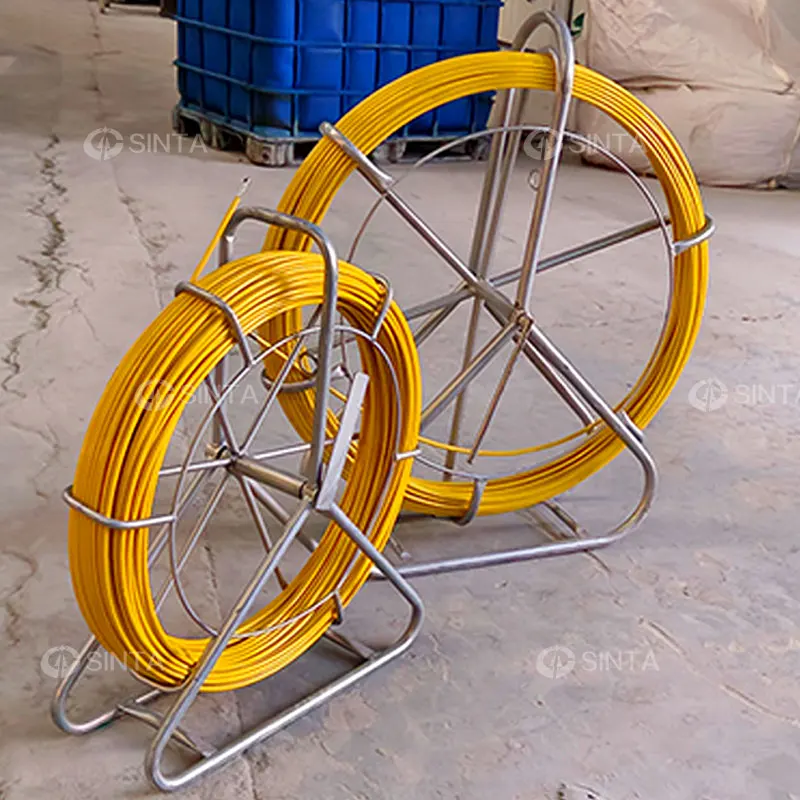 4.5mm-18mm Fiberglass Wire Push Reel  Cable 100-500m Running Rod Duct Rodder Puller Tool for Sale