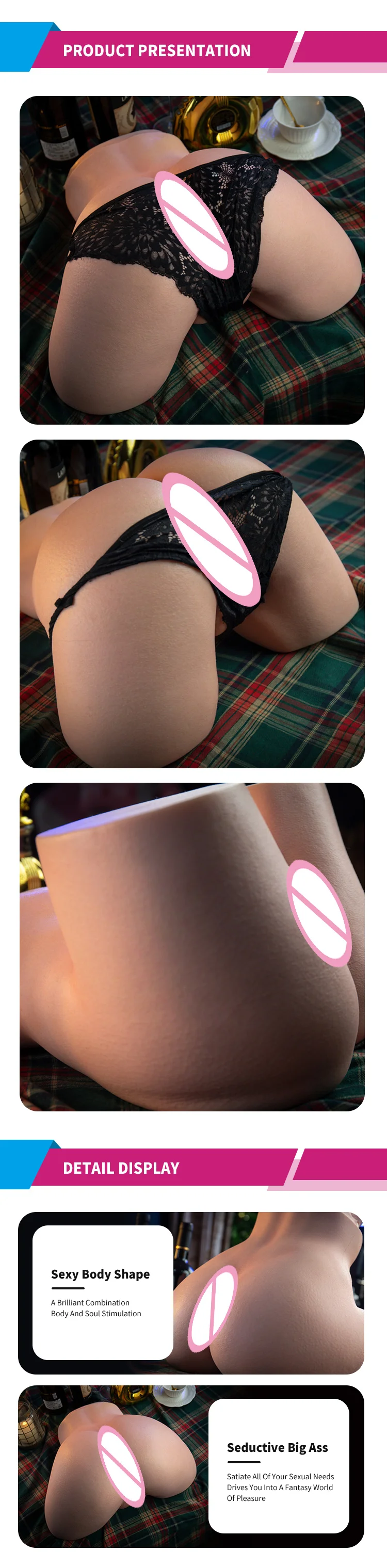 Sigafun Half Body 19 Kg Sex Doll Torso Silicone Vagina Anal Ass Torso For Men