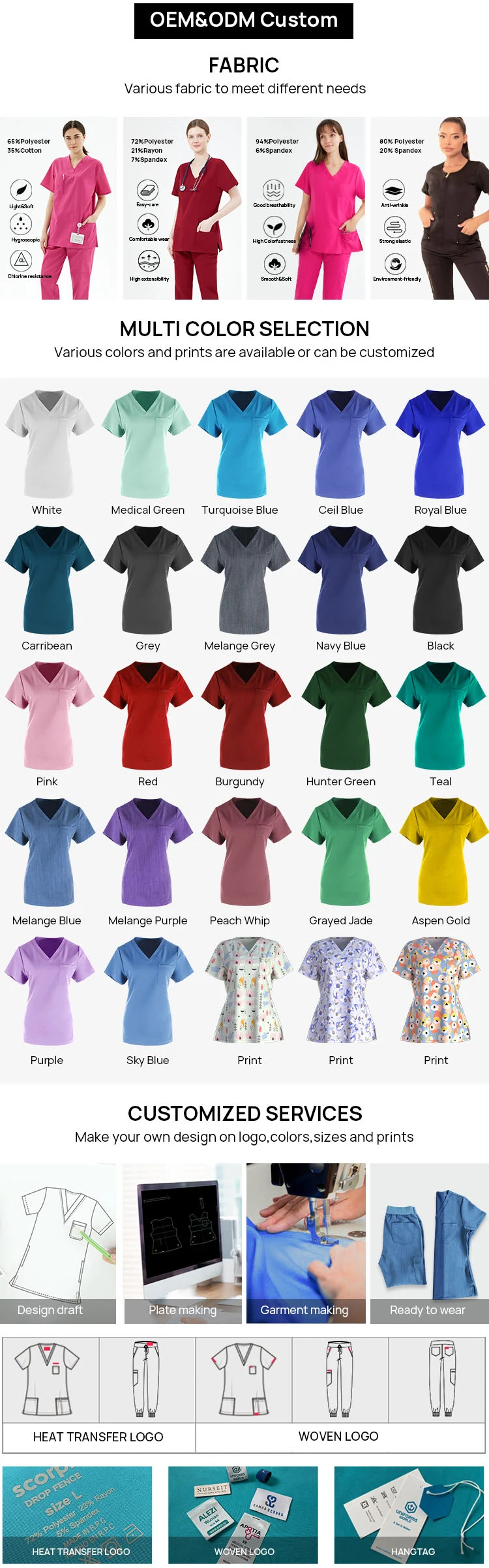 Doctors And Nurses Scrub Nursing Uniform Scrubs Sets Soft Short Sleeve ...