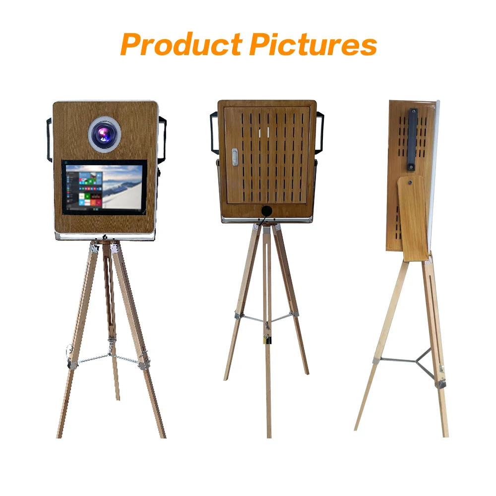 New Arrival Wooden Style Photo Booth Vintage Wooden Grain Photo Booth