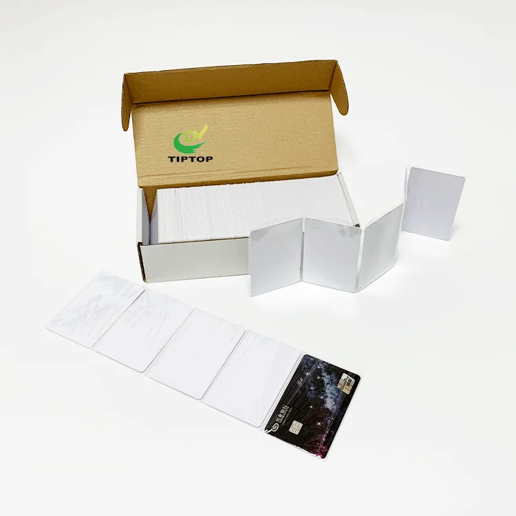 Tiptop, низкая цена, струйная печать, пустые белые ПВХ идентификационные карты для визитных карточек и членских карт