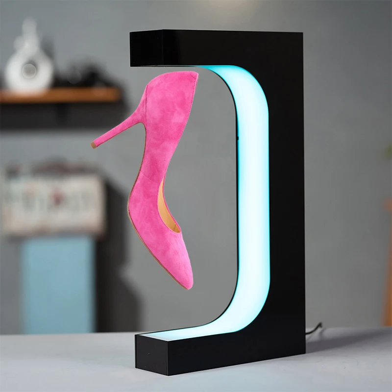 Portable Magnetic Levitating Platform Rotating Shoe Display Levitation Display Floating Shoe Display Levitating Platform