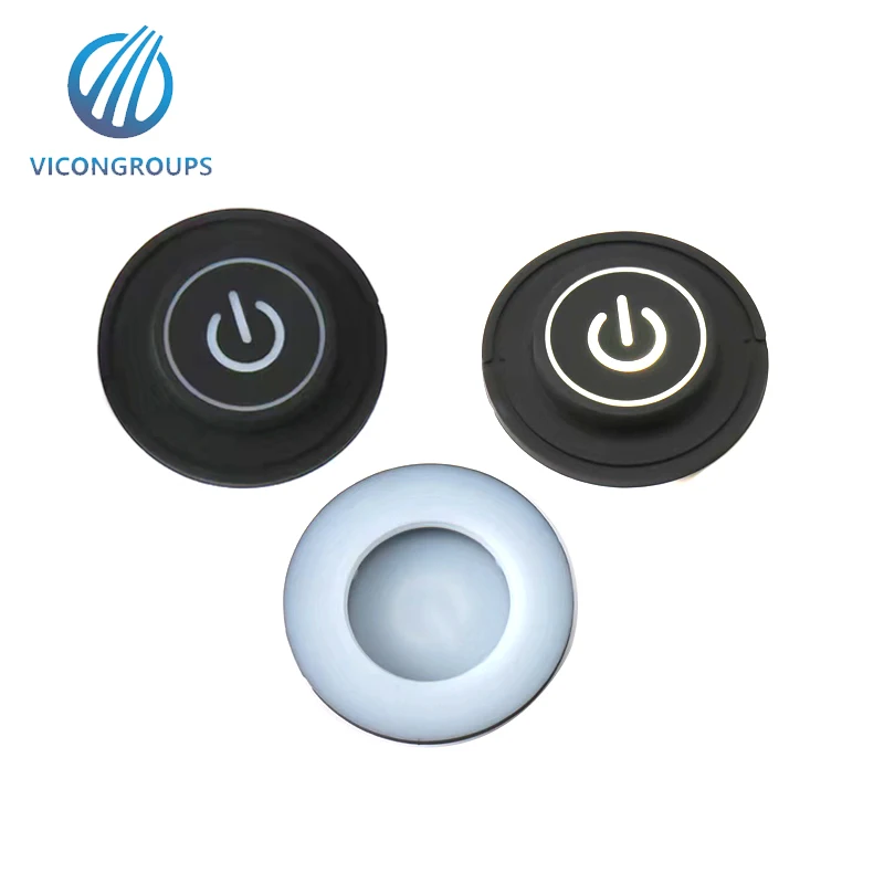 Transparent Round Silicone Rubber Push Button For Toy Application