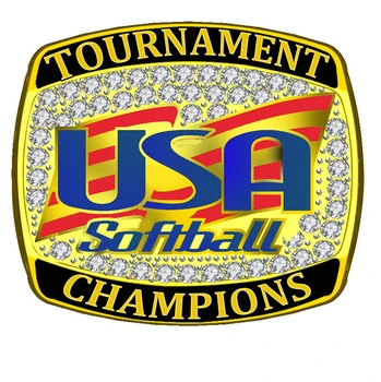 Custom Die-cast design your own baseball usssa championship ring