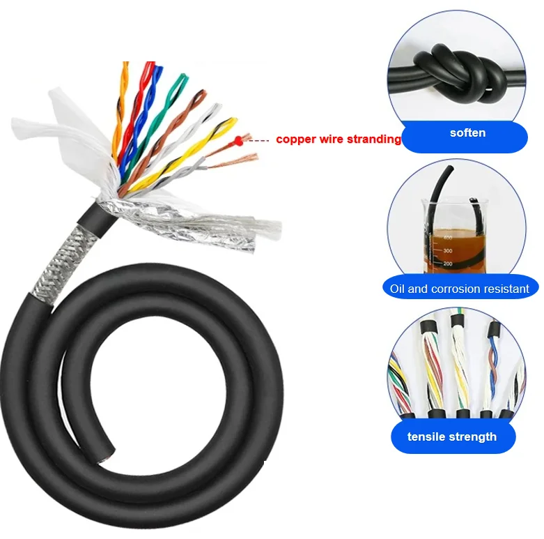 TRVVSP Twisted Drag Chain Shielded Cable  AUDIO CABLE