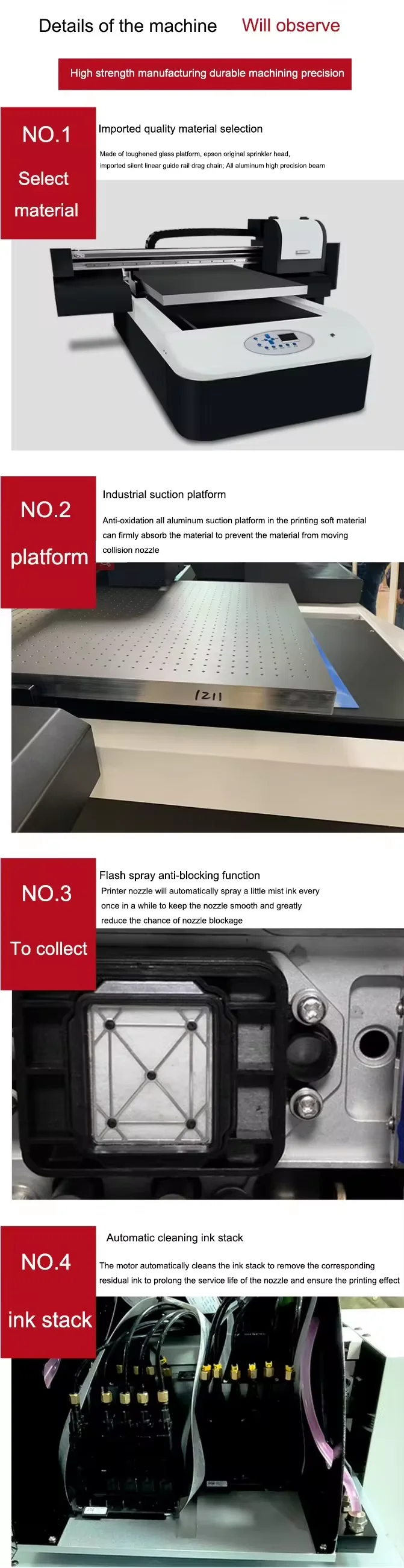 Led UV Printing Machine 2/3 XP600 I3200 Head 6090 UV Flatbed Printer for Rigid Materials Phone case Acrylic Metal Printing manufacture