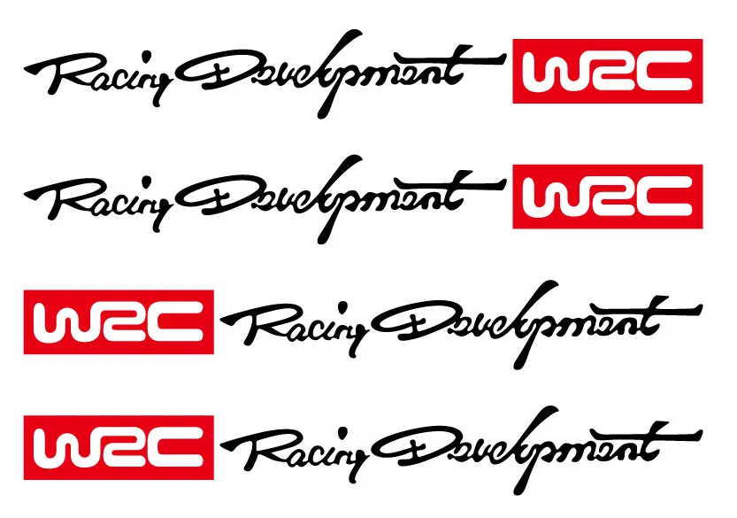 4 xpcs/Sheet wrc World Racing Development Creative car door handle deca.h5 