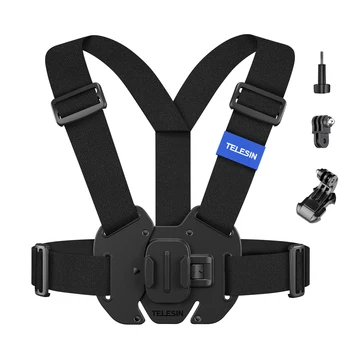 Telesin Hot Sell Action Camera Accessories for Gopro 13 12 11 10 9 Adjustable High Elastic Density Harness Chest Strap Mount