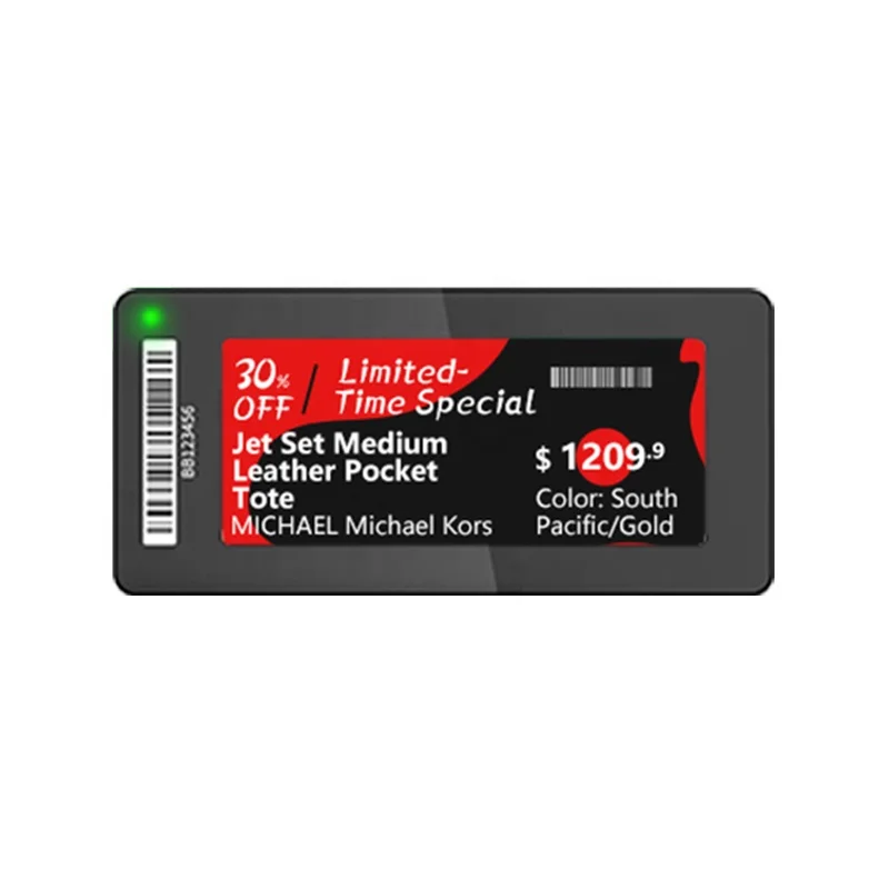 
 YalaTech ESL Black 2.9 inch E-ink E-paper LED Light Electronic Supermarket Shelf Label 3 Colors Price Tag  