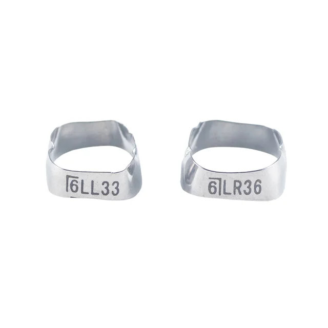 High-Quality Stainless Steel Molar Plain Bands for Orthodontic Braces - Durable & Hypoallergenic