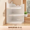Cat-themed Corner Shelf [White Shelf & White Shelves]