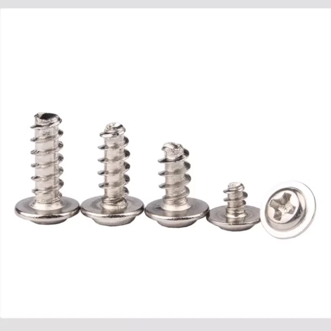 product original factaory black zinc phillips round pan washer head flanged self tapping thread forming screw-61