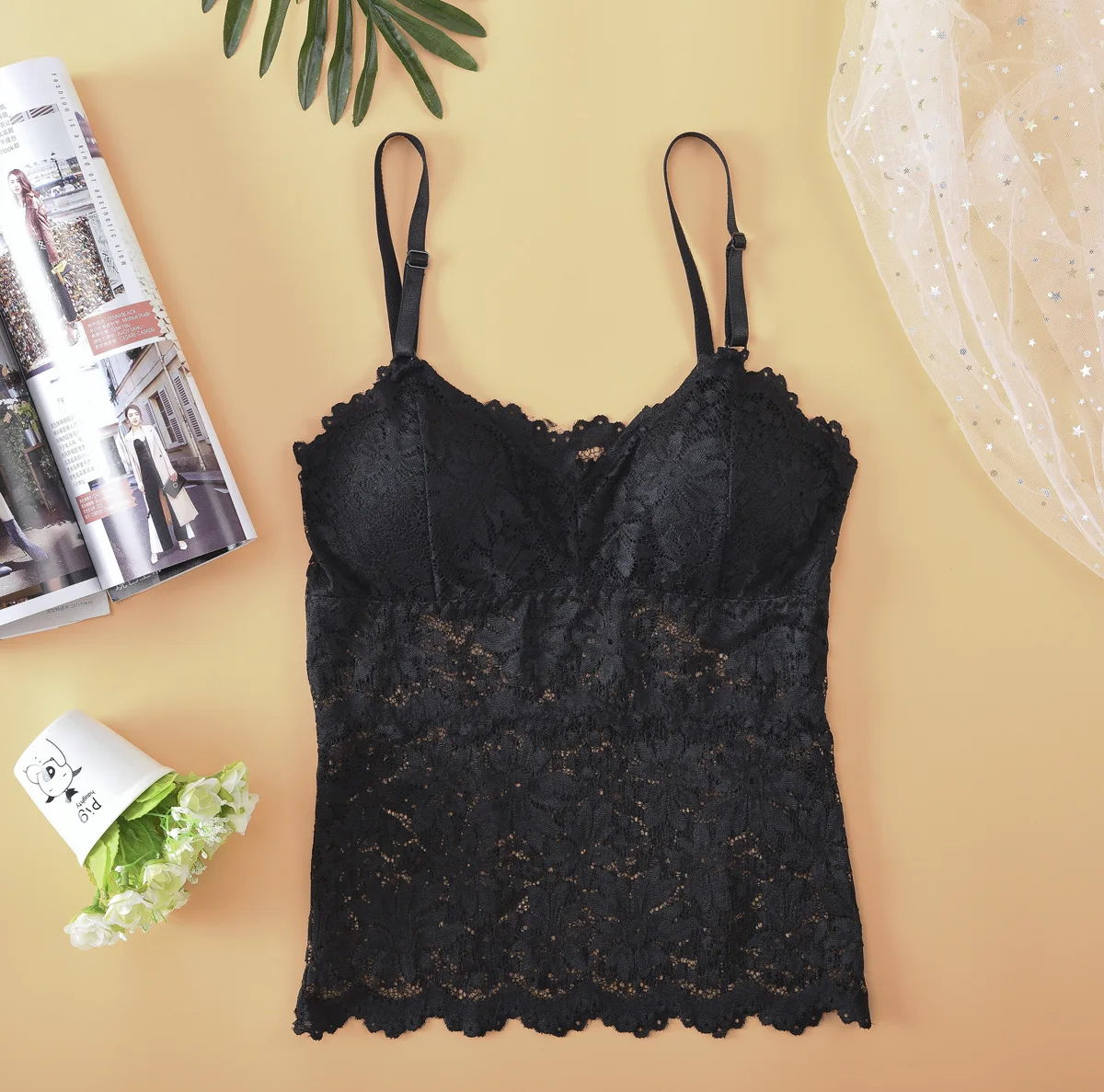 New Ladies Comfortable Wireless Padded Bra with Lace One-Piece Push-Up Style Chinese Mature Sexy for Women Ladies Lingerie