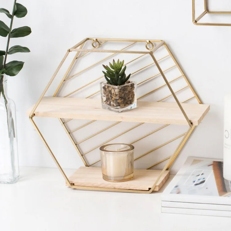 Aazon.co: DOITOOL 2Pcs Vintage Wall Shelf Floating Shelves, Gold Wall Hanging Rack European