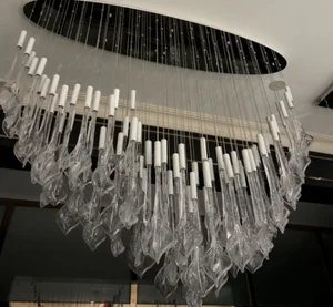 Wholesale Modern Pendant Lamp Minimalist Restaurant Chandelier Crystal Glass Chandelier