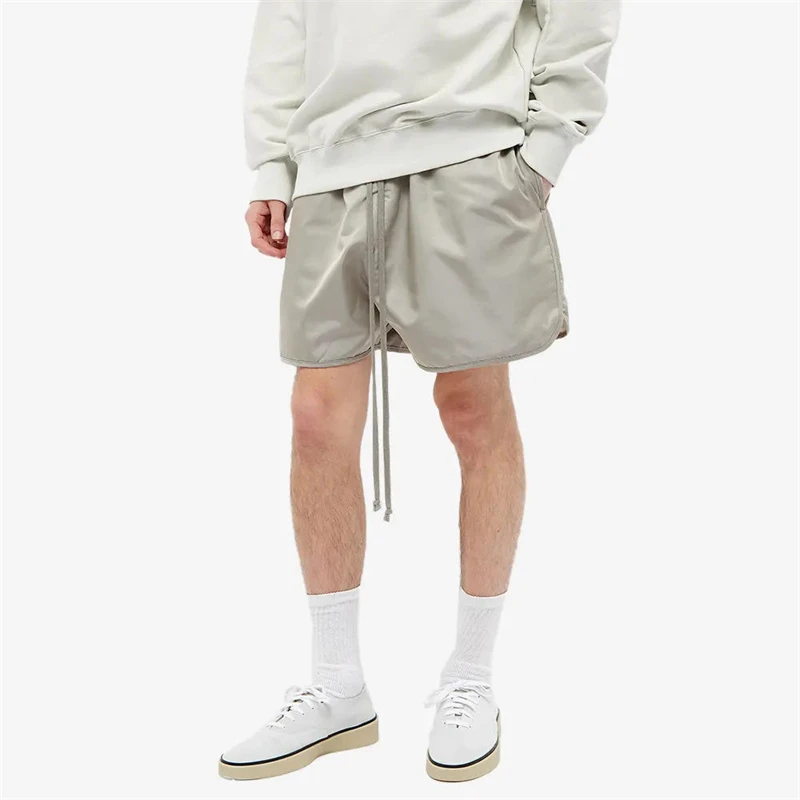 Summer Streetwear Long Drawstring French Terry Unisex Nylon Shorts Pour ...