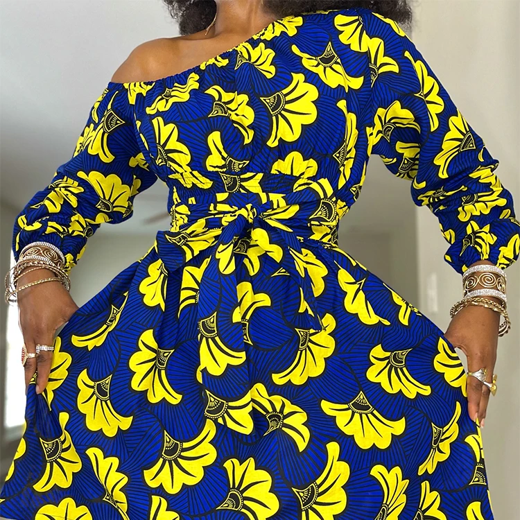 Ankara African Short Dress Mixed Print For African Dress For Women