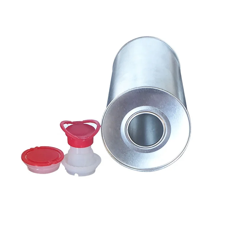 1 Liter Round Empty Engine Oil Tin Can From Tin Can Manufacturer