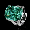 open size Bird's Nest cut Parra green ring