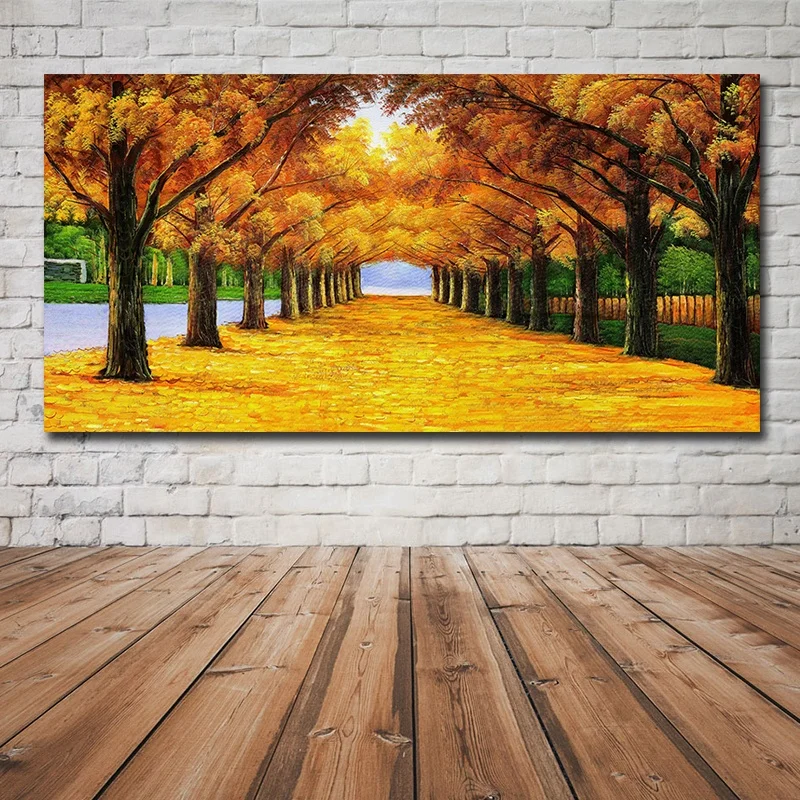 Gold Money Tree Canvas Prints Cuadros Wall Pictures Modern Canvas Wall Art Decor