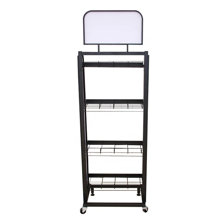 Store Instant Puffed Food Display Shelf Metal Wire Mesh Cookies and Silk Pastry Display Stand Rack