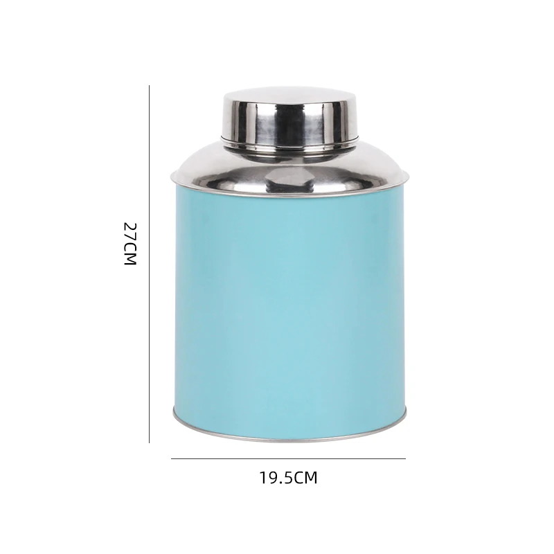 Hot Sale Tea Canister with Double Lid Sealing Large Sizes Tea Storage Can Stainless Steel Tea Container
