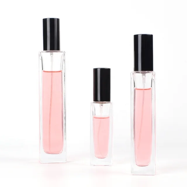 Ru Star Exclusive Customizable Clear 30ml 50ml 100ml Glass Perfume Pump Spray Bottle With Lids