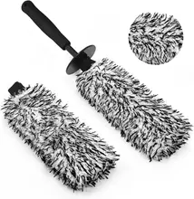 Microfiber Rim Brush Car Wheel Detail Cleaning Kit Brushes Auto Detailing Car Wash Tyre Brushes Set with Long Handle for Cars