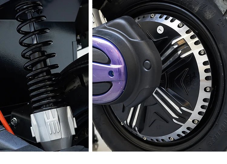 CKD SKD 12inch Manufacturer 2 Seat Electric Motorcycle Scooter 700/900W 65km/h Speed Electric Moped Motorcycle for Adult