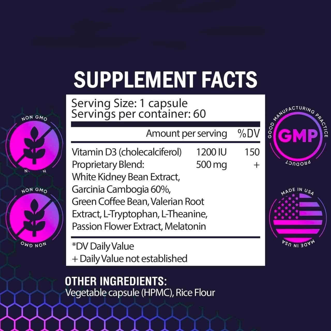 Night Time Fat Burner Capsules Supplement Sleep Aid Diet Pills Support Fast Metabolism Booster Belly