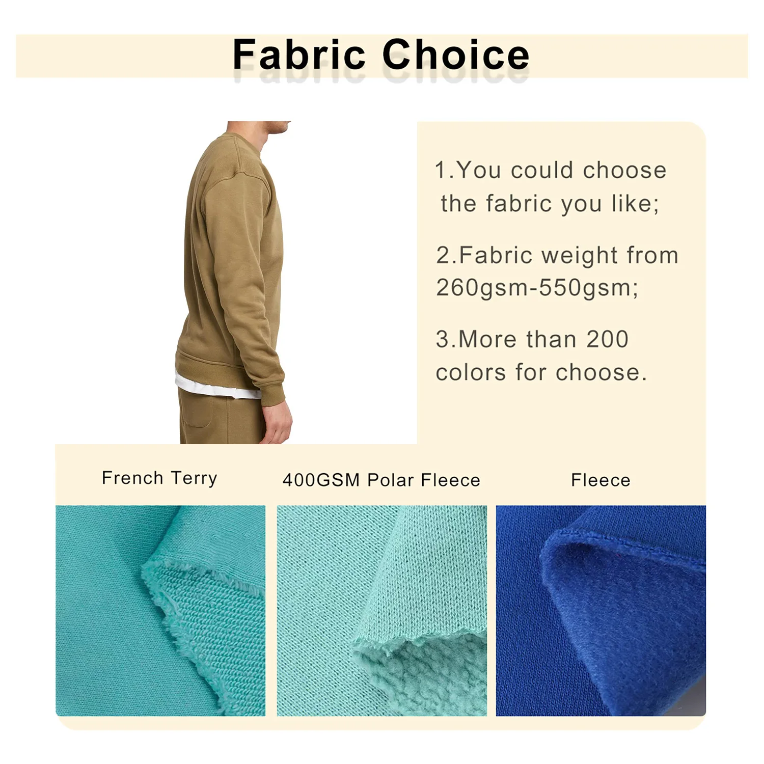 JL815A High Quality Streetwear Pullover Heavyweight Organic Cotton Hoodie Blank Oversized Embroidery Crewneck Sweatshirts Men