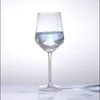Verre à vin rouge à prisme vertical en diamant coloré