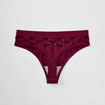 Comfortable Hollow out Seamless women's hipster panties women's panties Sexy Thong Plain Dyed breathable women's underwear