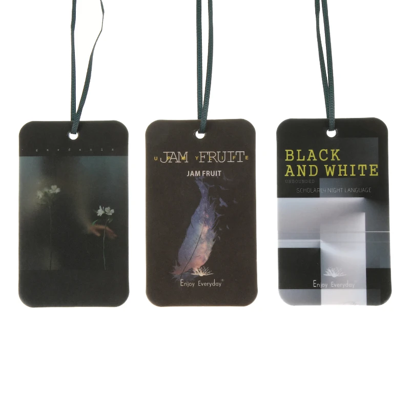 enjoy everyday high quality custom scented hanging card long lasting fragrance zero alcohol eco paper diffuser for car  wardrobe freshener-6