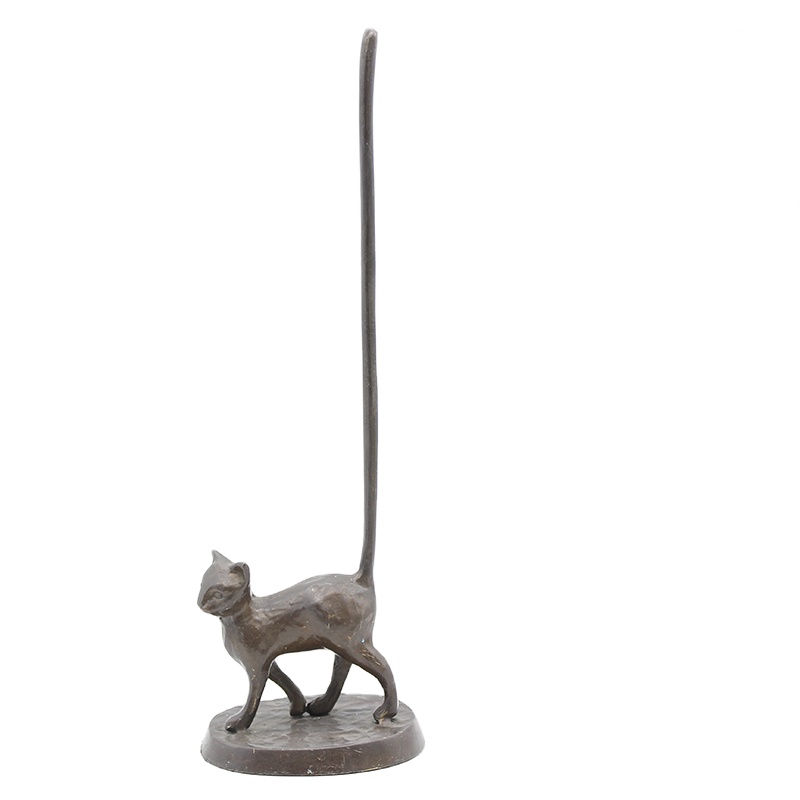 Высококачественный металлический чугунный держатель для бумажных полотенец с котом amazon ручной работы для украшения дома, стоячий кухонный держатель