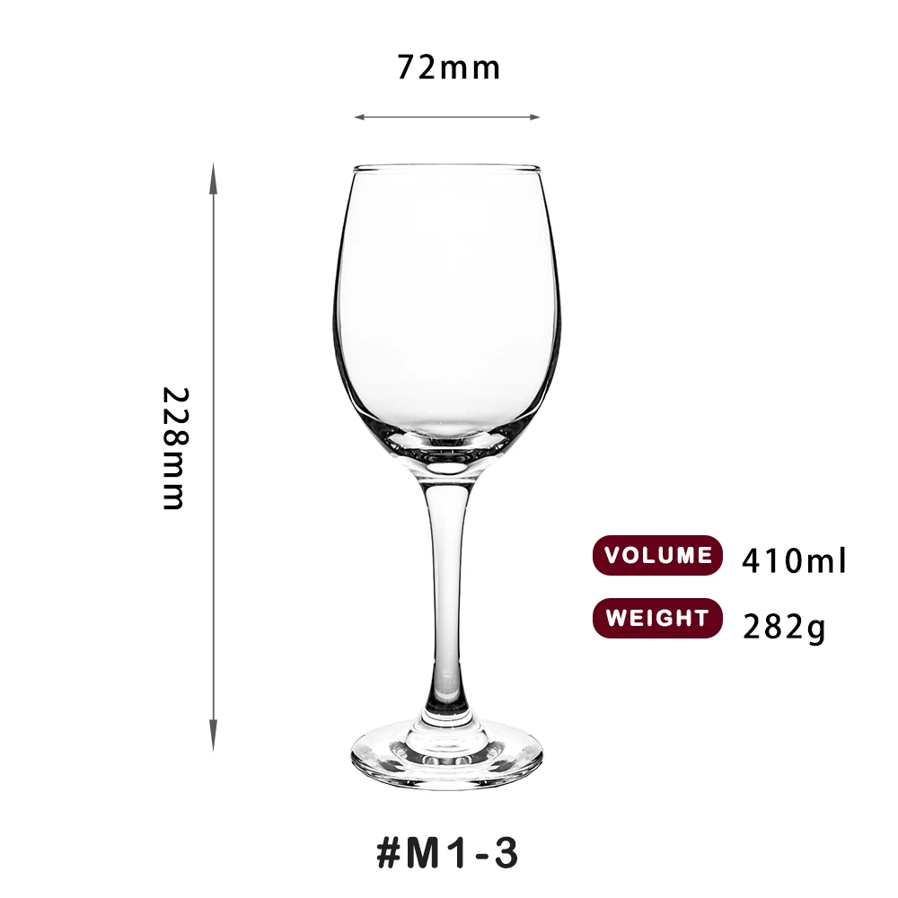 410ml Transparent Customized Lead-Free Crystal Wine Glass