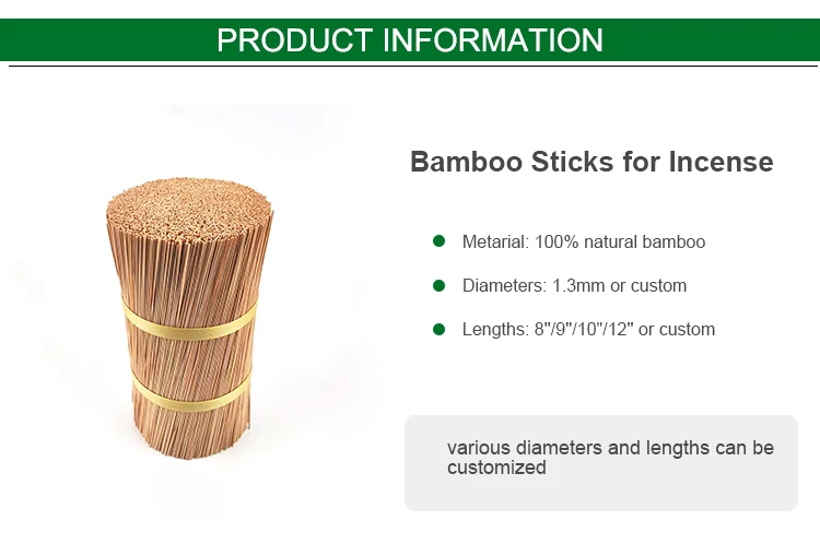 Stocked Chinese Bamboo Incense Sticks Bamboo Raw Materials For Sale