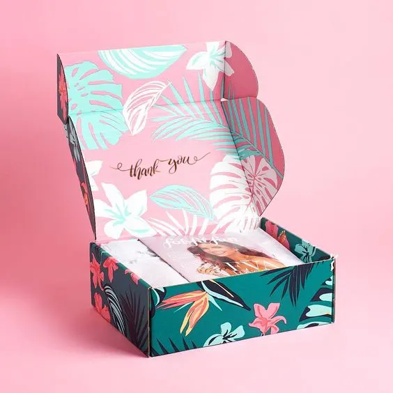 Custom Logo Printing Corrugated Gift Packing Mailing Boxes Black Pink Cardboard Recycled Small Brown Kraft Shipping Paper Boxes