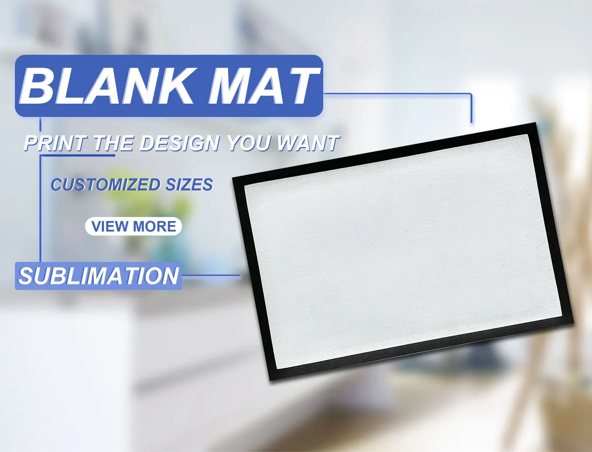 Waterproof Sublimation Floor Mat Polyester Personalized Blank Rugs for Sublimation Doormat Blank manufacture