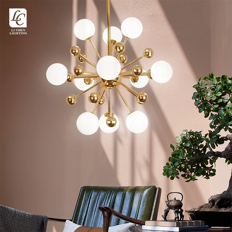 P0037 Modern Glass Bubble Chandelier Luxury Cluster Globe Pendant Lamp for Dining Table Chandelier