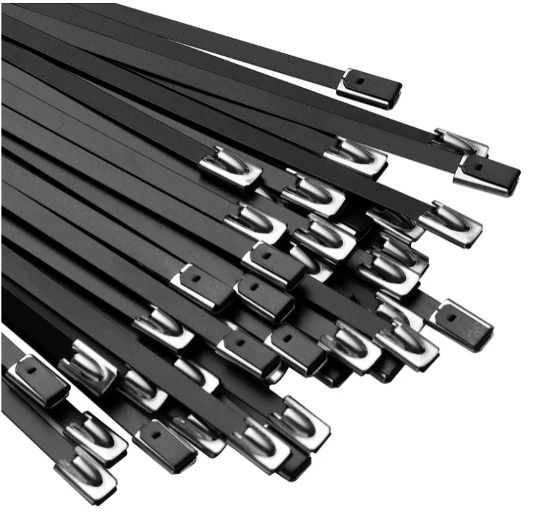 Metal Zip Tie Stainless Steel Cable Ties PVC Coated