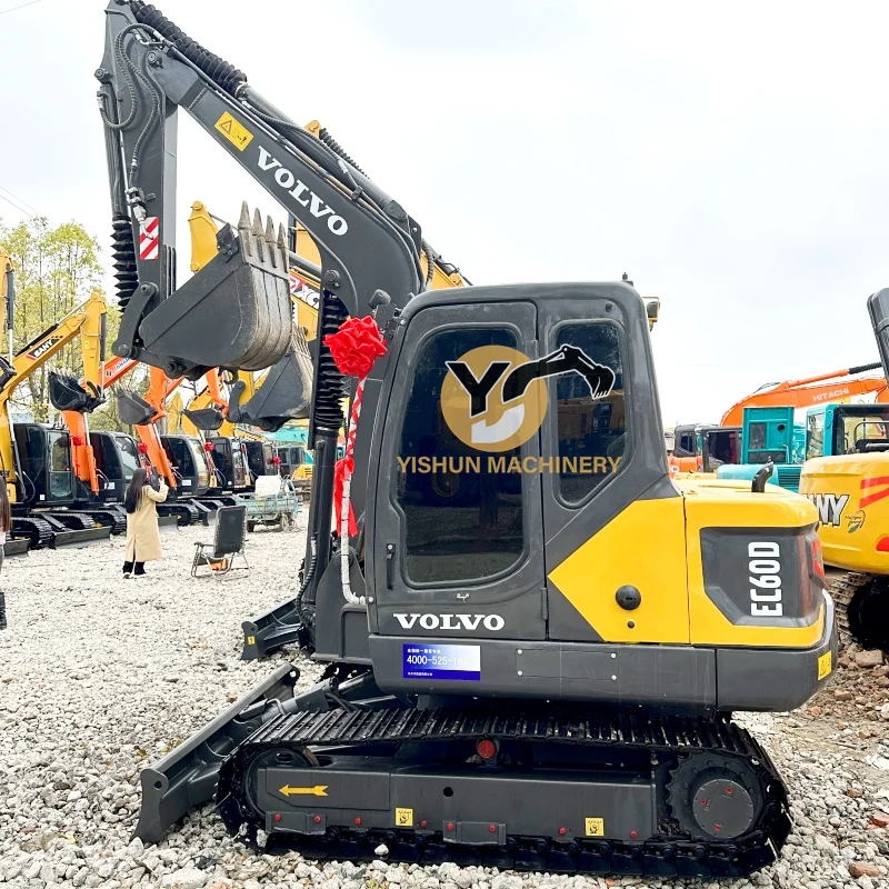 Stock Machine Used Volvo EC60 Mini Excavator Used Excavator for Sale