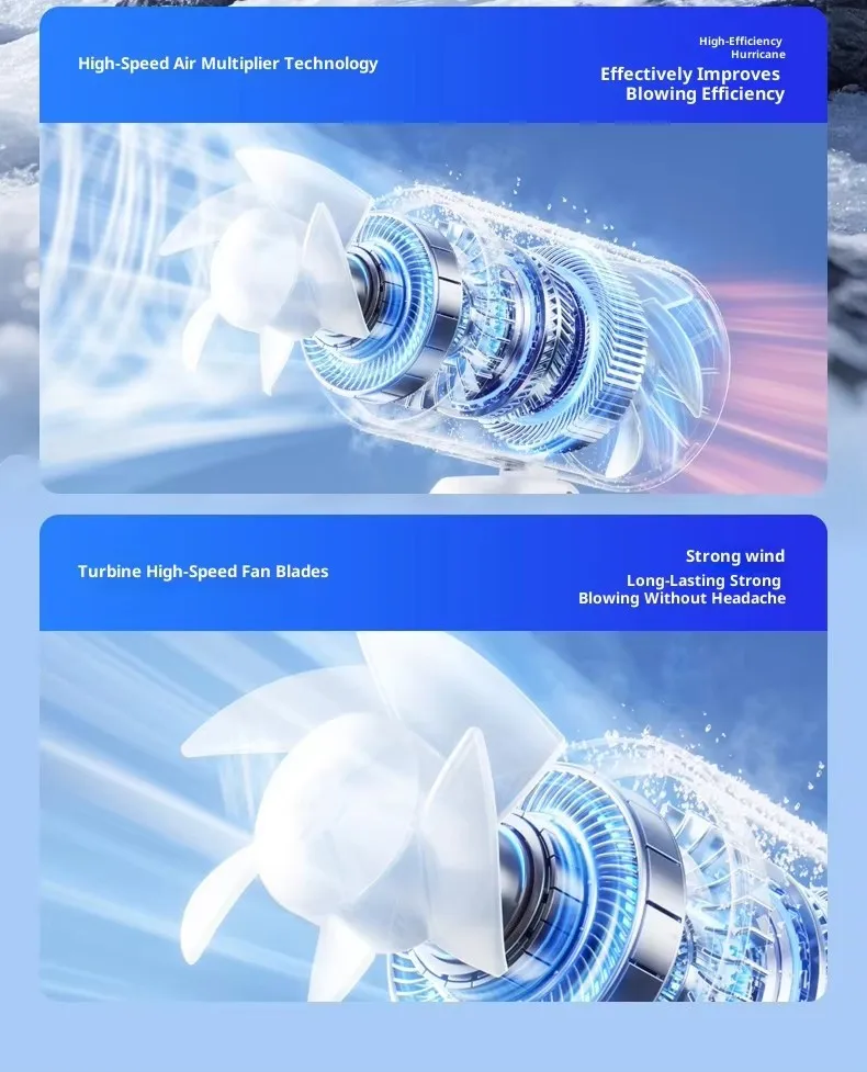 New Model Handheld Fan with 199-speed High-power-border Outdoor Charging Portable USB Cooling Small Fan for Wholesale