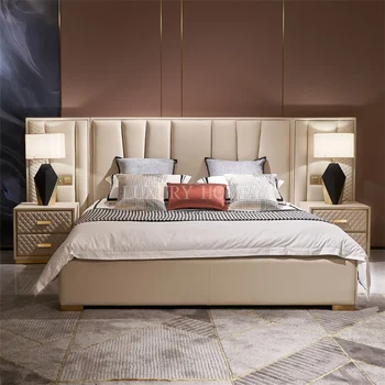 Full Size King Bed Frame Master Bedroom Furniture Set Luxury King Set Modern Queen Bed Frame And Headboard King Bed