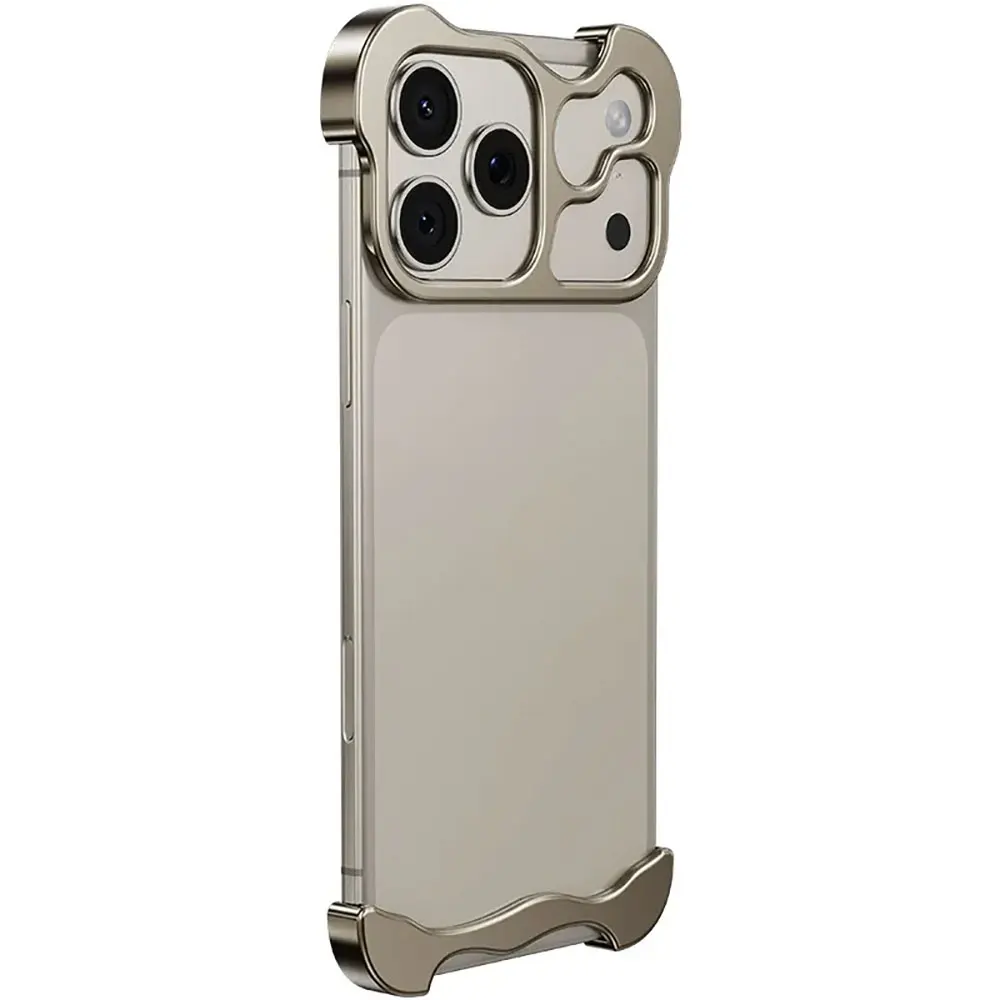 air 16 pro max frameless phone cover metallic design-5